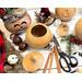 This image shows the items I use to make the elf hats. It includes faux fir, greenery jingle bells, and red Christmas berries.